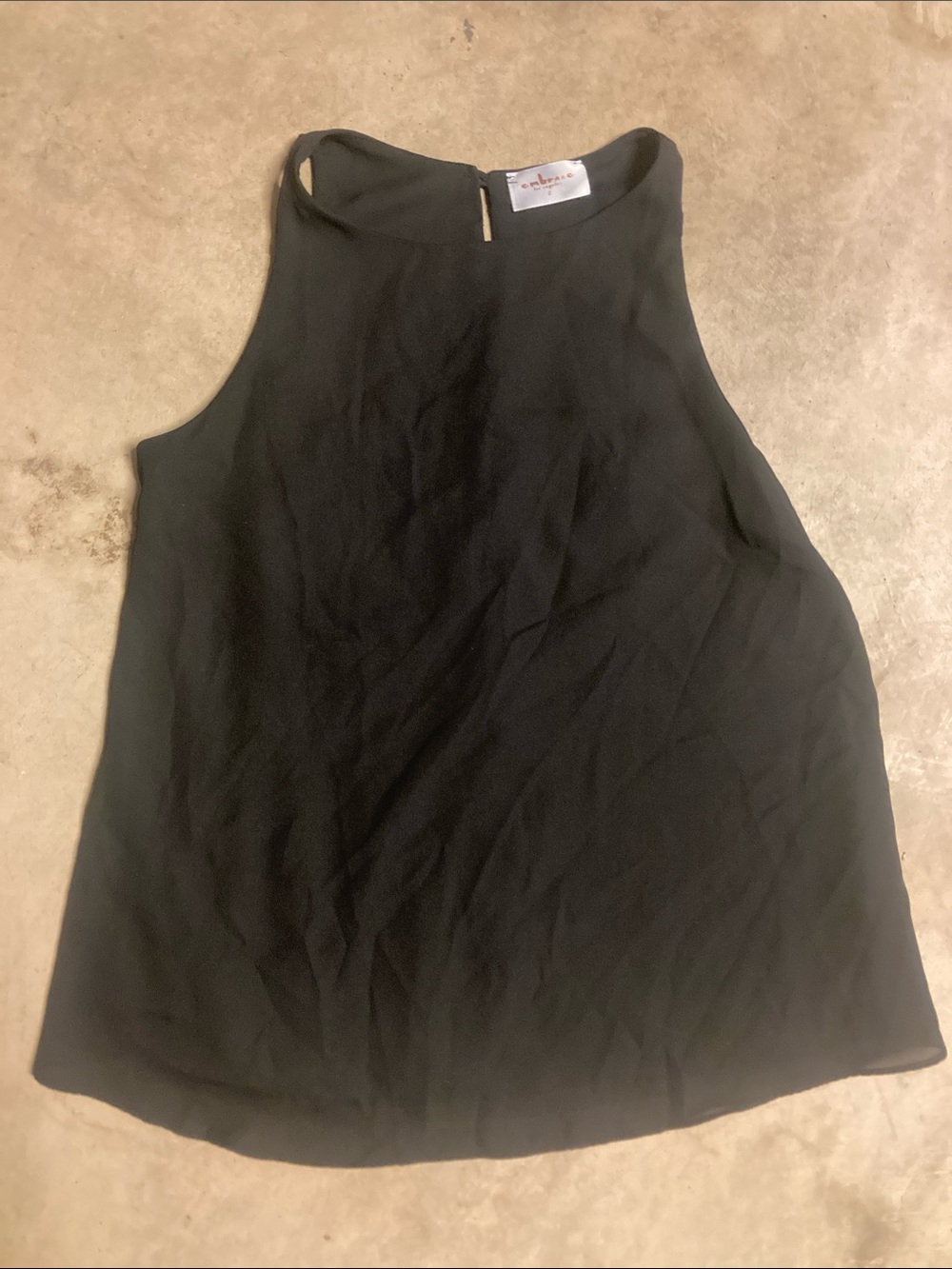 Embrace LA Black Sleeveless Women’s Top Size S